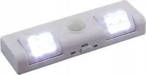 ECpower ZD26A Motion and Twilight Sensor LED Lamp, 8 LEDs, White
