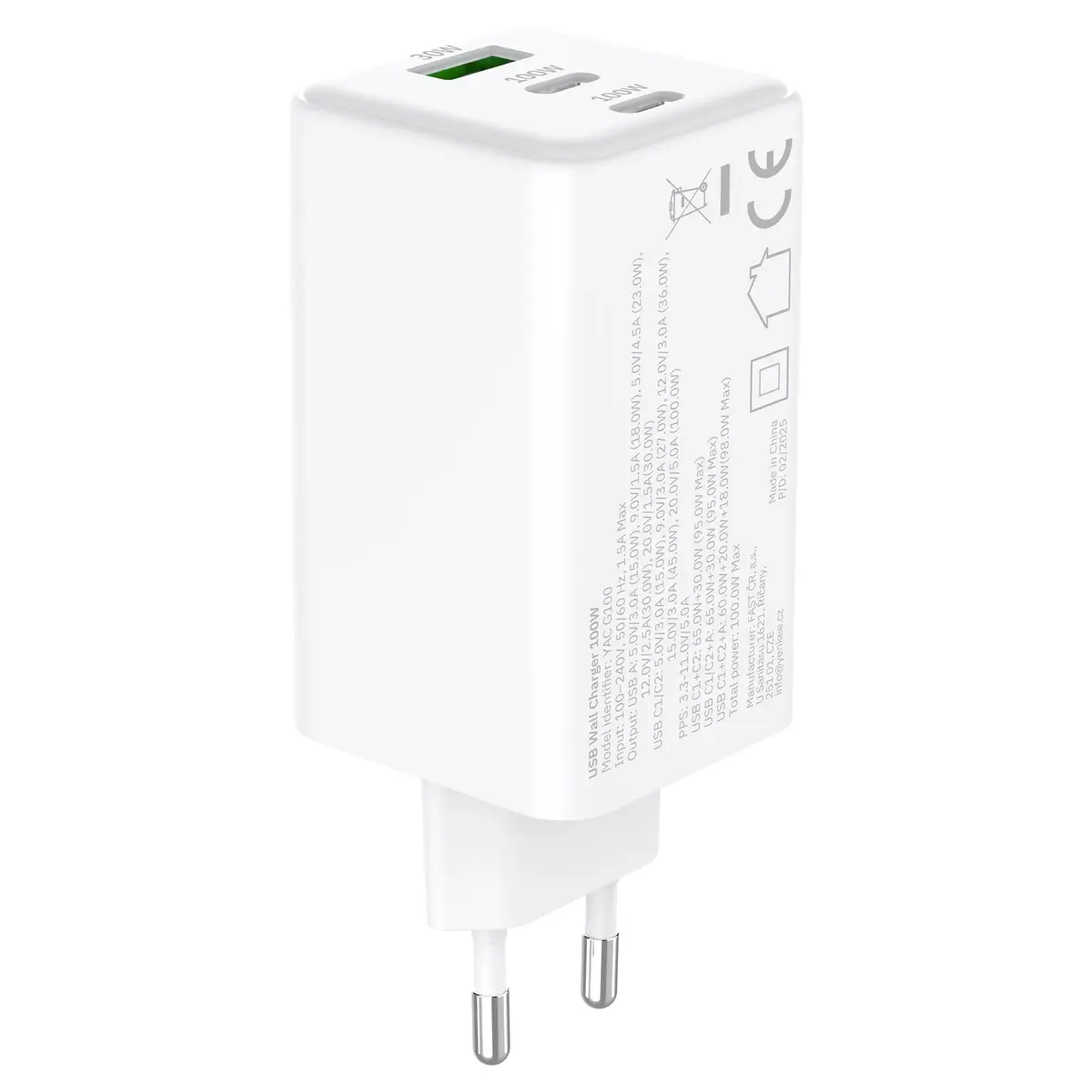 Yenkee YACG100 100W lādētājs Photo 5