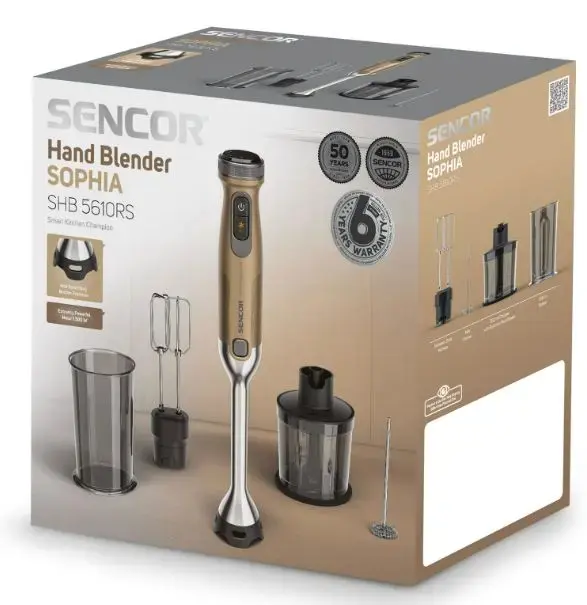 Rokas blenderis Sencor SHB5610RS | 1500W jauda Photo 12