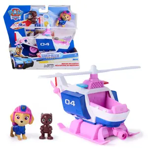 PAW Patrol Skye glābšanas helikoptera rotaļlieta ar 2 figūriņām un atpakaļgaitas mehānismu