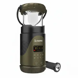 Hawk HWRDI430GN Solar Dynamo Radio with Flashlight