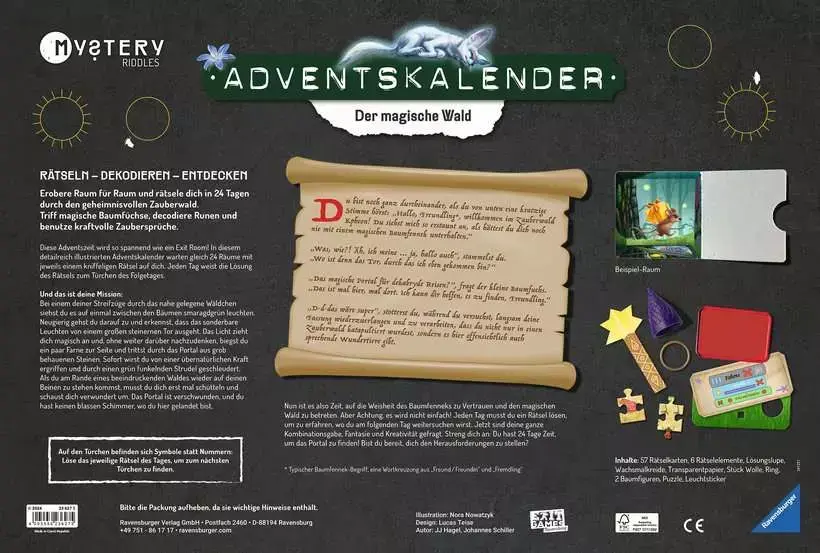 Ravensburger Mystery Adventskalender - Der magische Wald Board Game Photo 2