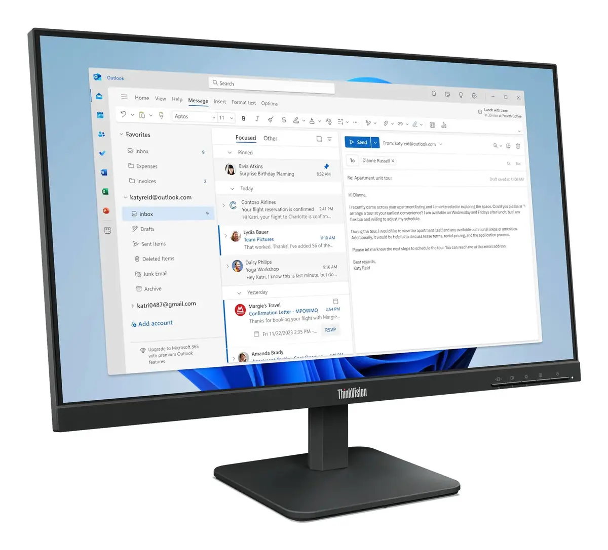 Монитор Lenovo ThinkVision S24-4e 23.8 дюйма Photo 3