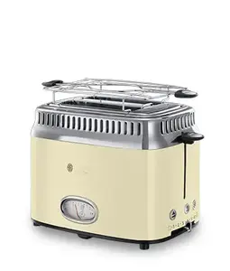 Russell Hobbs 21682-56 2-Slice Toaster, 1300 W, Stainless Steel, Sand