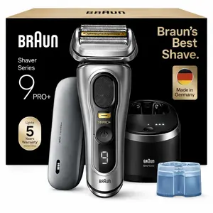 Braun Series 9 Pro+ 9577cc Foil Shaver with Trimmer, Black and Silver