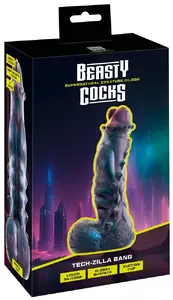 Beasty Cocks Tech-Zilla Bang Liquid Silicone Dildo with Suction Cup