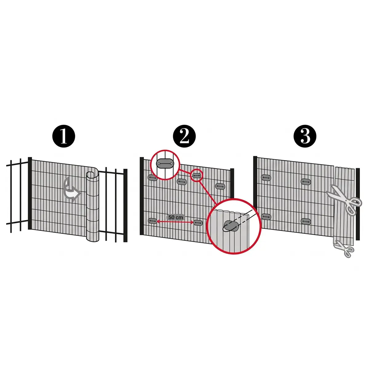 Springos Mounting Kit for Balcony Cover Mats, 26 pcs. Photo 3