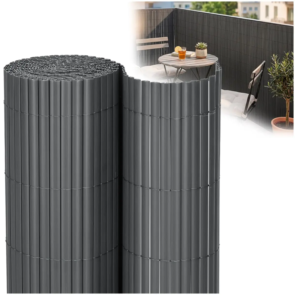 Балконное ограждение Springos PVC 500 x 180 см Photo 3