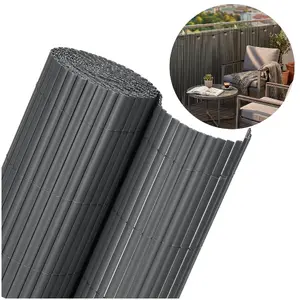 Балконное ограждение Springos из ПВХ 400x100 см темно-серое