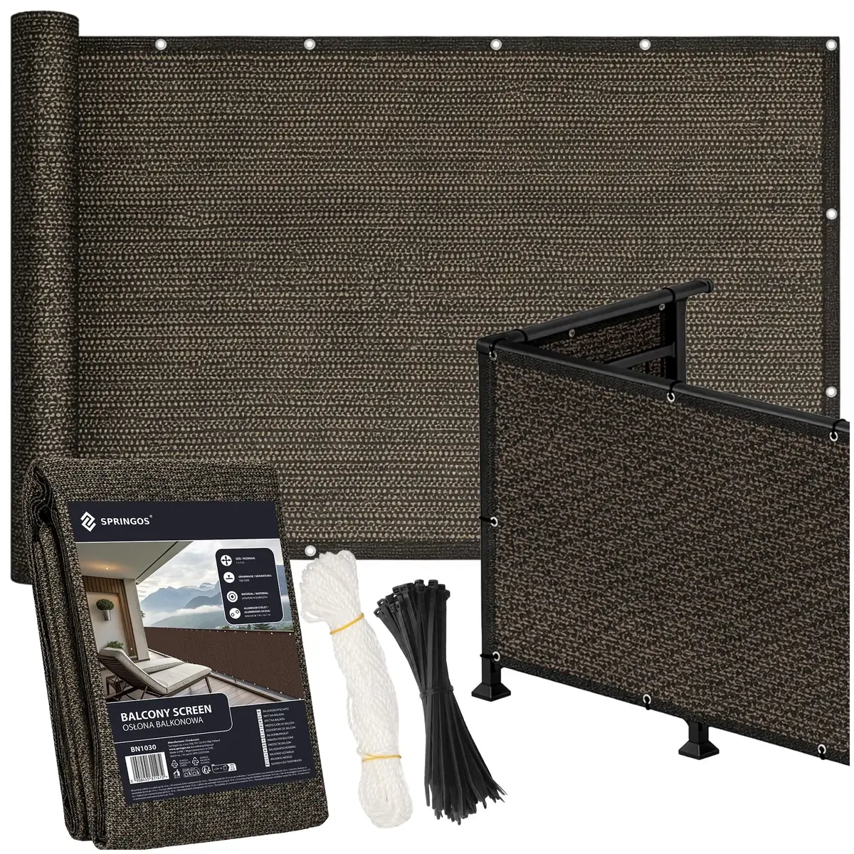 Springos BN1030 Balcony Privacy Screen 1 x 5 m Photo 10