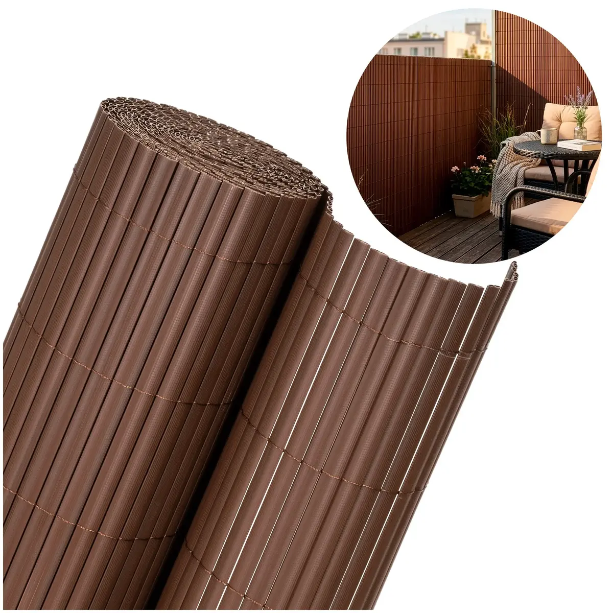Защитный экран для балкона Springos PVC 500x120 см Photo 2