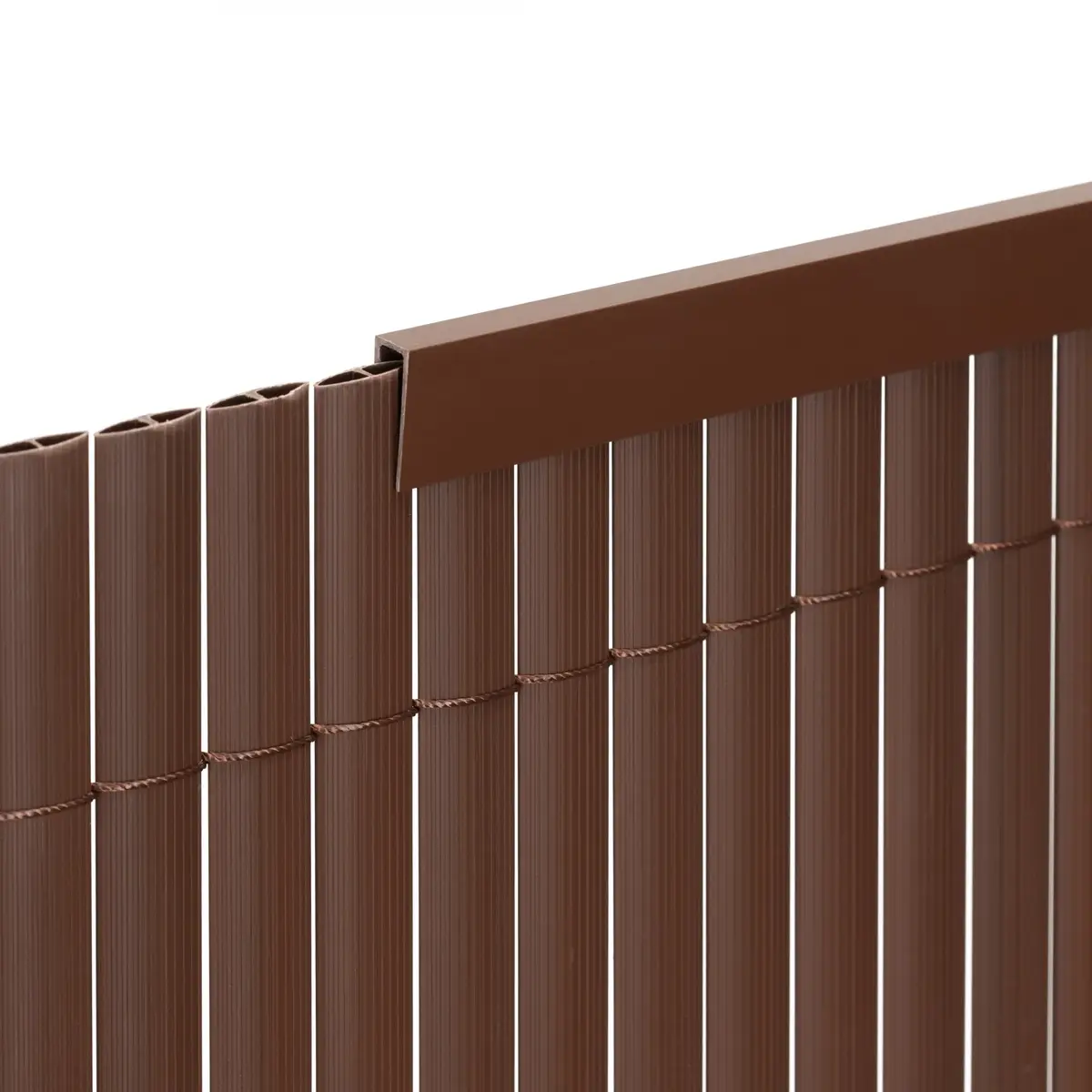 Springos PVC Masking Cover Profile 100 cm, Brown Photo 2