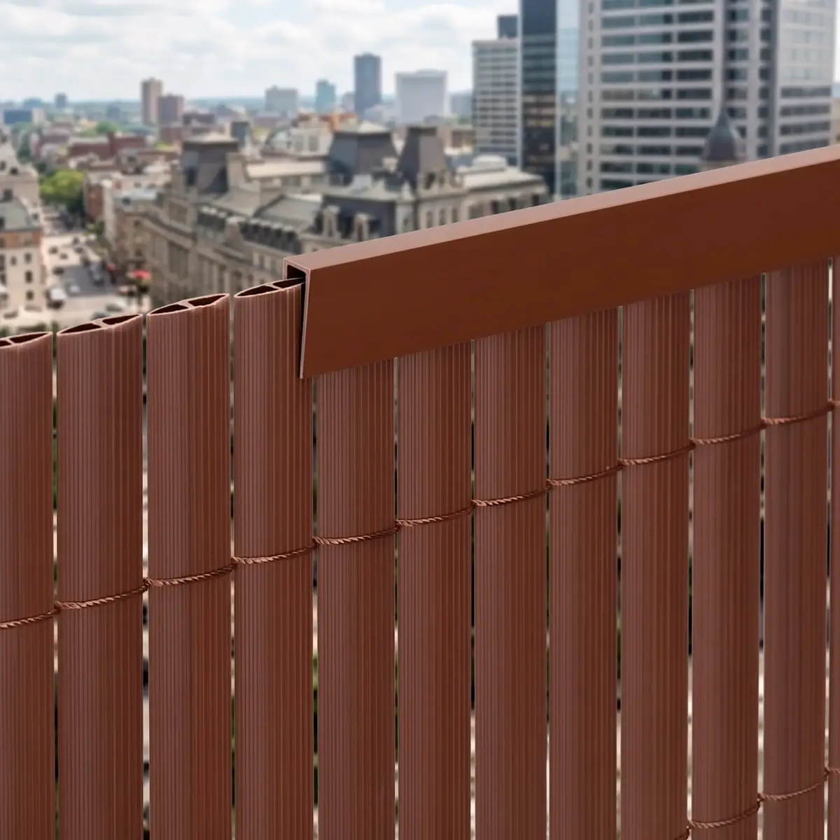 Springos PVC Masking Cover Profile 100 cm, Brown Photo 4