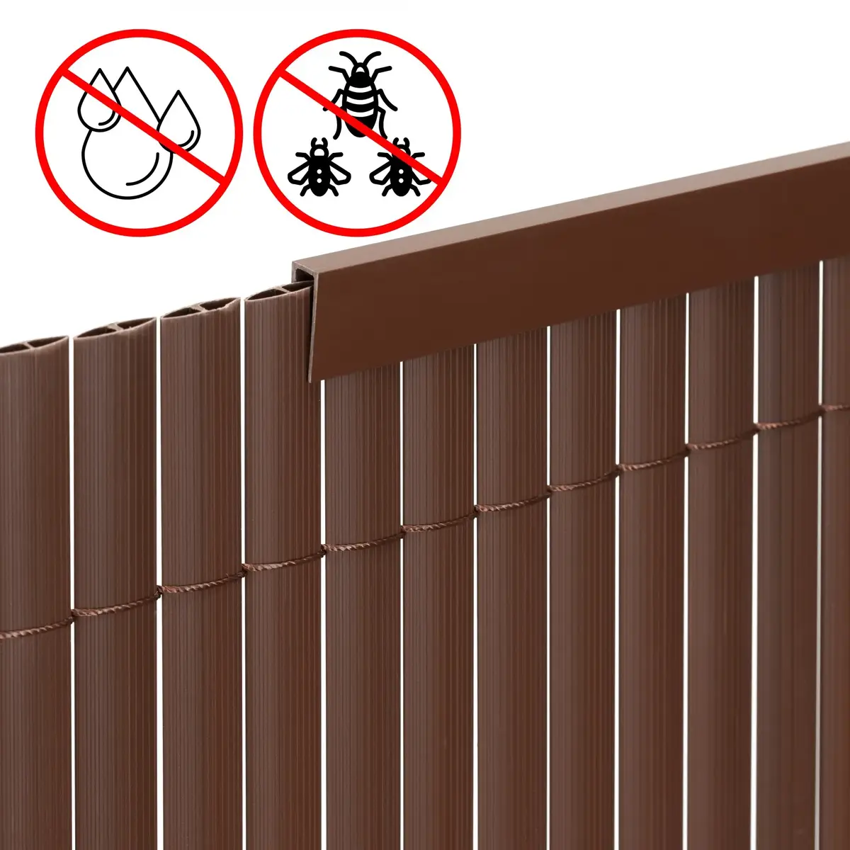 Springos PVC Masking Cover Profile 100 cm, Brown Photo 5