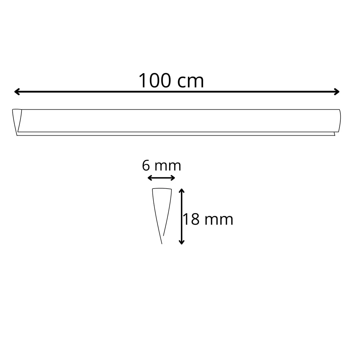 Springos PVC Masking Cover Profile 100 cm, Brown Photo 10