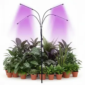 Springos GA0223 LED augu lampa, 12W, 4 galvas, ar taimeri un tālvadības pulti