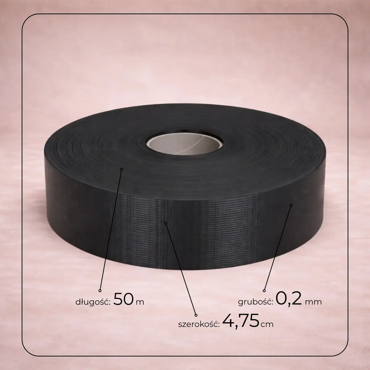 Springos Fencing Tape 4.75 cm x 50 m Anthracite Photo 10