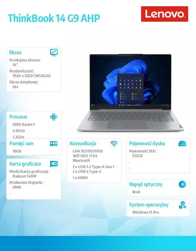 Ноутбук Lenovo ThinkBook 14 G9 | Профессиональный бизнес-ноутбук Photo 11