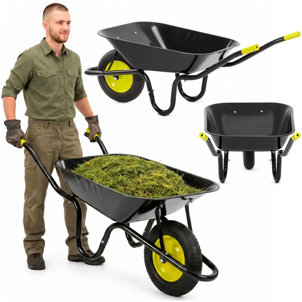 Springos GA0257 Garden Wheelbarrow 65 L Photo 2