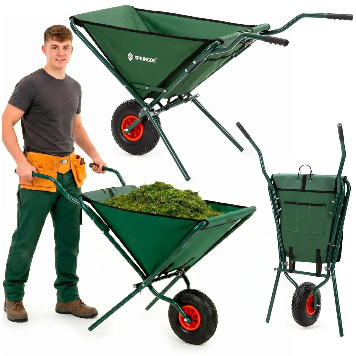 Springos GA0258 Foldable Garden Wheelbarrow Photo 2