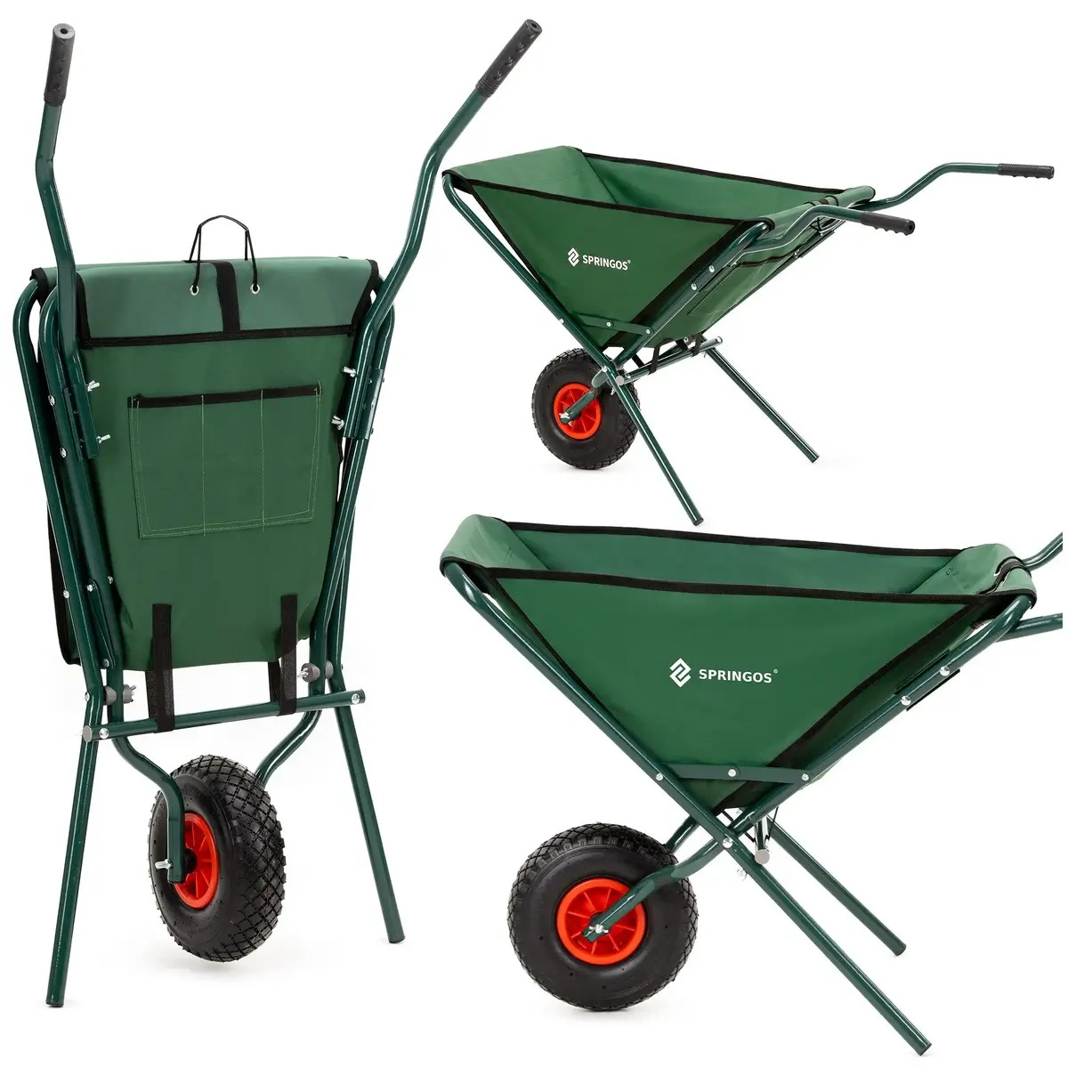 Springos GA0258 Foldable Garden Wheelbarrow Photo 3