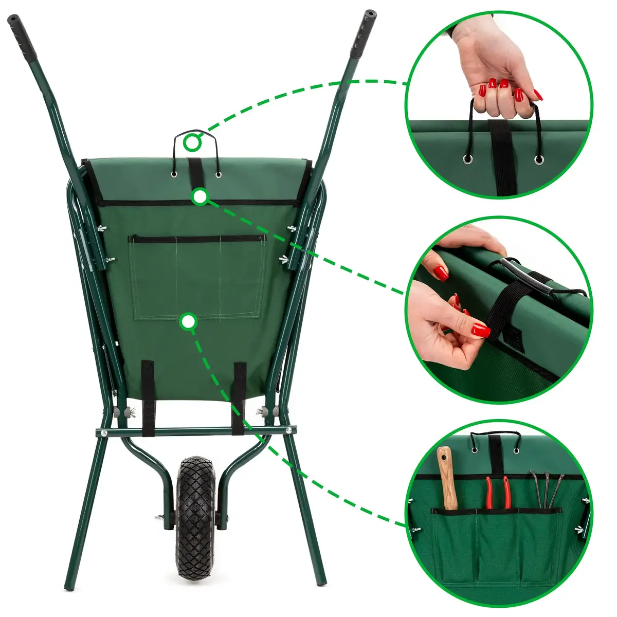 Springos GA0258 Foldable Garden Wheelbarrow Photo 7