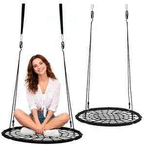 Садовые качели Springos SPR0047, диаметр 102 см, нагрузка до 120 кг, регулируемая высота