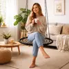 Садовые качели Springos SPR0047 | Диаметр 102 см Photo 4