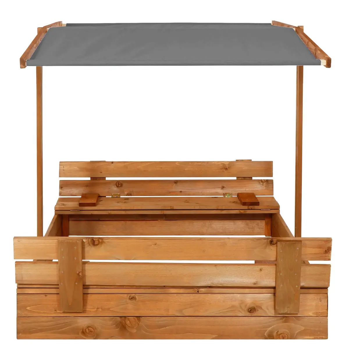 Деревянная песочница Springos SB120RSET с крышей 120x120 см Photo 4