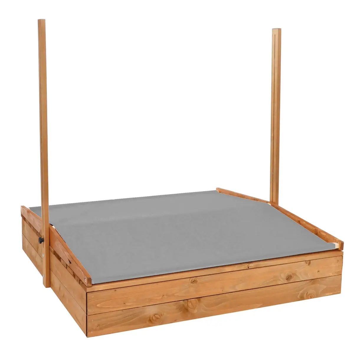 Деревянная песочница Springos SB120RSET с крышей 120x120 см Photo 5