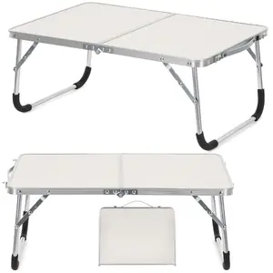 Springos CS0185 Folding Camping Table with Aluminum Frame and MDF Top