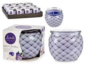 Acorde Cranberry Cupcake Scented Candle in Glass Container