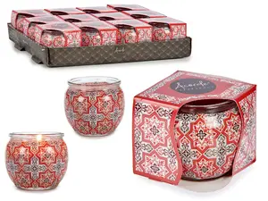 Acorde granātābolu aromātiskā svece stikla traukā