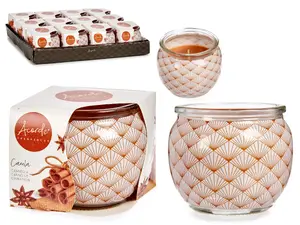 Acorde Cinnamon Spice Scented Candle in Glass Container