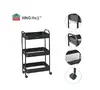 KINGHoff KH 1941 Three-Tier Mobile Shelving Unit Photo 2