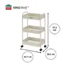 KINGHoff KH 1943 Three-Level Mobile Steel Trolley Photo 3