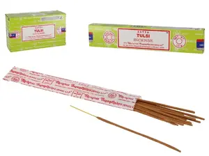 Satya Tulsi Incense Sticks, 15g, 12-Pack