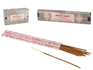 Satya White Sage Incense Sticks, 15g, 12-Pack
