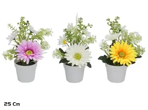 Mākslīgā gerbera Lito podiņā 25 cm