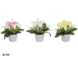 Lito Artificial Lilium Potted Plant 16 cm