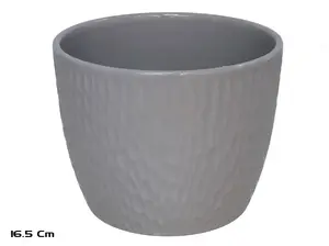 Garden Enjoy Luca Gray Flower Pot