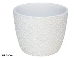 Garden Enjoy Elio White Flower Pot