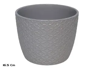 Garden Enjoy Elio Gray Flower Pot