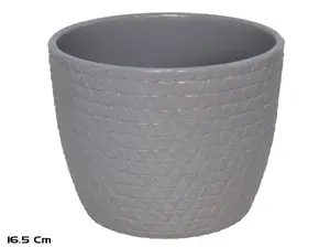 Garden Enjoy Luigi Gray Flower Pot