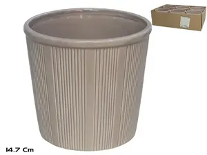 Garden Enjoy Julieta Ceramic Flower Pot, Brown
