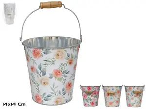 Garden Enjoy Zinc Plated Bucket with Handle 14x14 cm