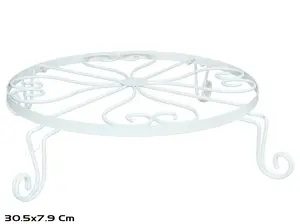 Garden Enjoy Pot Support 30.5x7.9 cm White