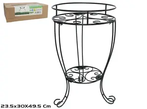 Garden Enjoy Two-Story Flower Pot, Black