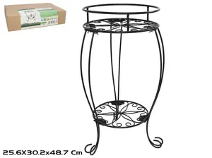 Garden Enjoy Two-Story Flower Pot, Black