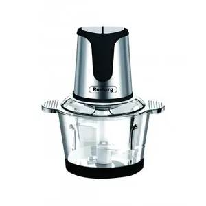 Elektriskais smalcinātājs Rosberg R51111E, 500W, 3L stikla trauks, 2 ātrumi, pelēks